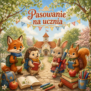 Szkolna ok�adka albumu &ndash; pasowanie na ucznia